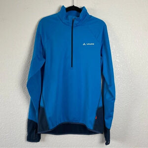 Vaude Mens Pullover Lightweight Jacket Top Blue Size LG Athletic Outdoor Wear